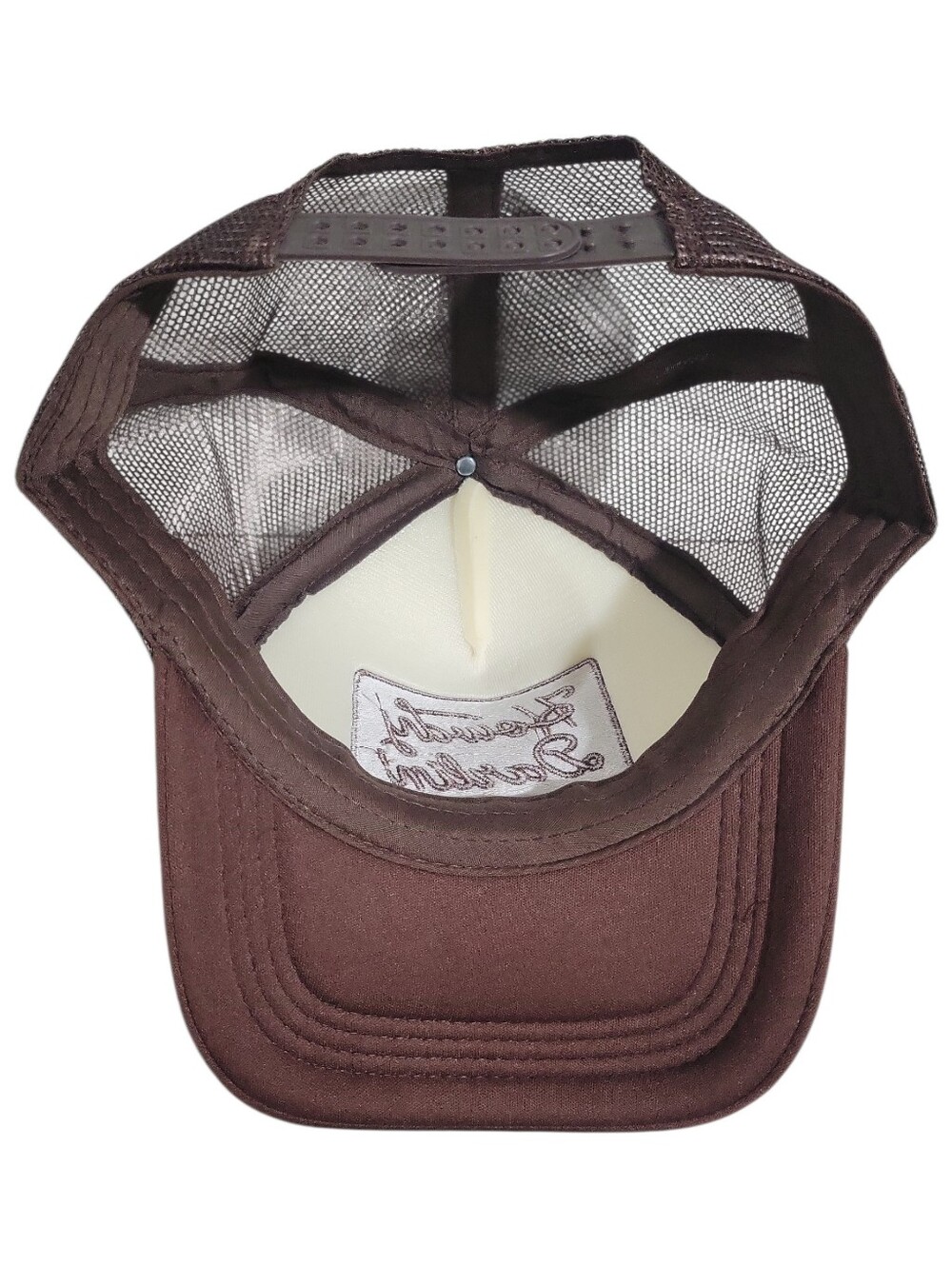 Howdy Darlin' Embroidered Foam Adjustable Brown Cream Trucker Hat New One Size - Picture 7 of 8